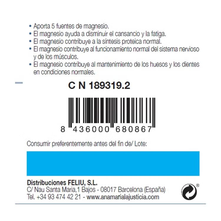 Magnesio Total 5 100 Comprimidos - Ana Maria La Justicia
