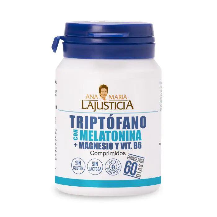 Triptófano con Melatonina + Magnesio y Vitamina B6 - Ana Maria La Justicia