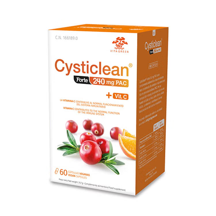 Cysticlean Forte 240mg PAC + Vitamina C 60 Cápsulas - Cysticlean