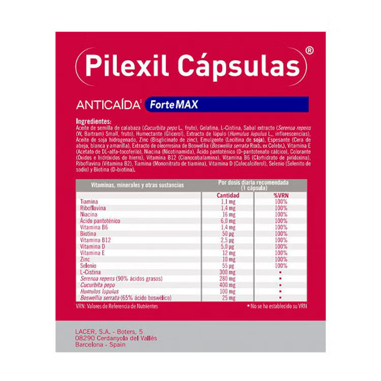 Pilexil Cápsulas Anticaída Forte Max 90 Cápsulas - Pilexil