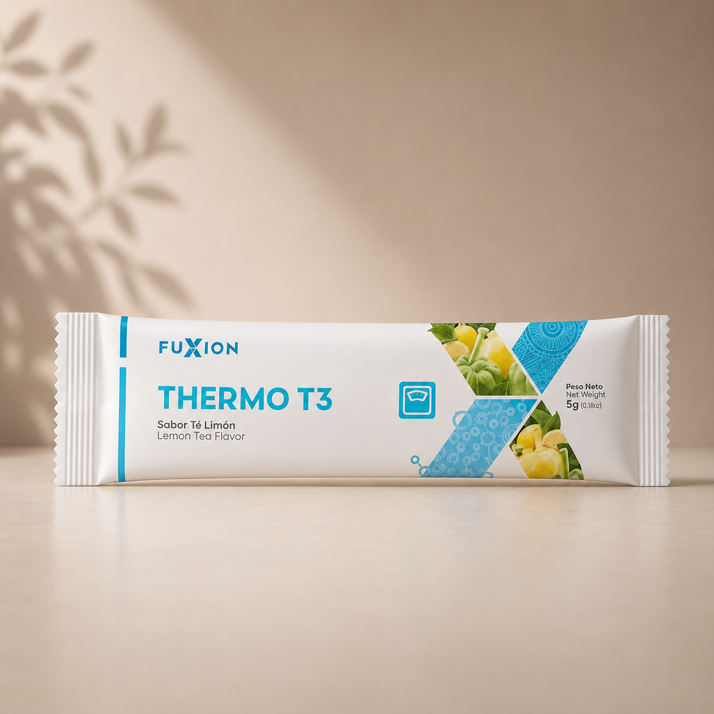 Thermo T3 | Bebida Funcional con Vitaminas B, Cromo y Fibra — Sticks sabor Limón, 28 uds