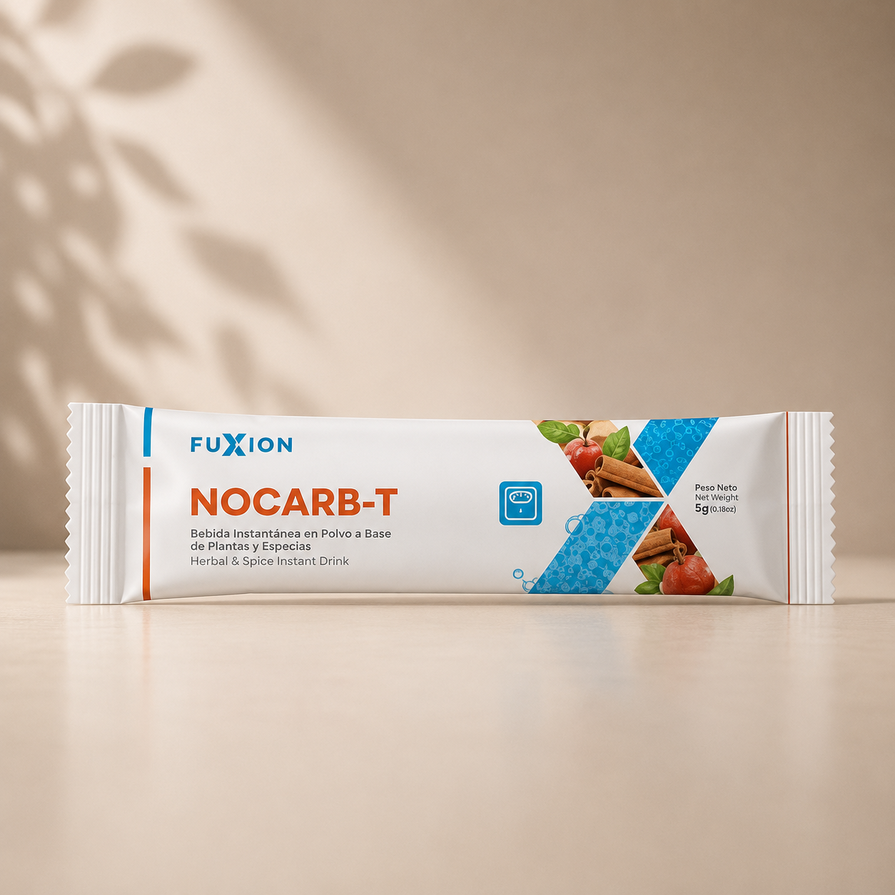 No Carb T | Infusión Funcional con Fibra, Cromo y Té Verde — Sticks sabor Manzana y Canela, 28 uds
