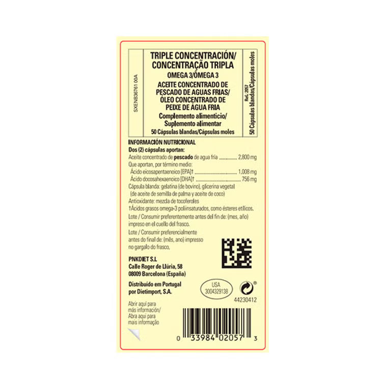 Omega-3 Triple Concentración 50 Cápsulas Blandas - Solgar