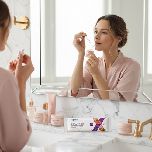 Beauty In | Colágeno Hidrolizado con Biotina y Zinc para Piel, Cabello y Uñas — 28 sticks