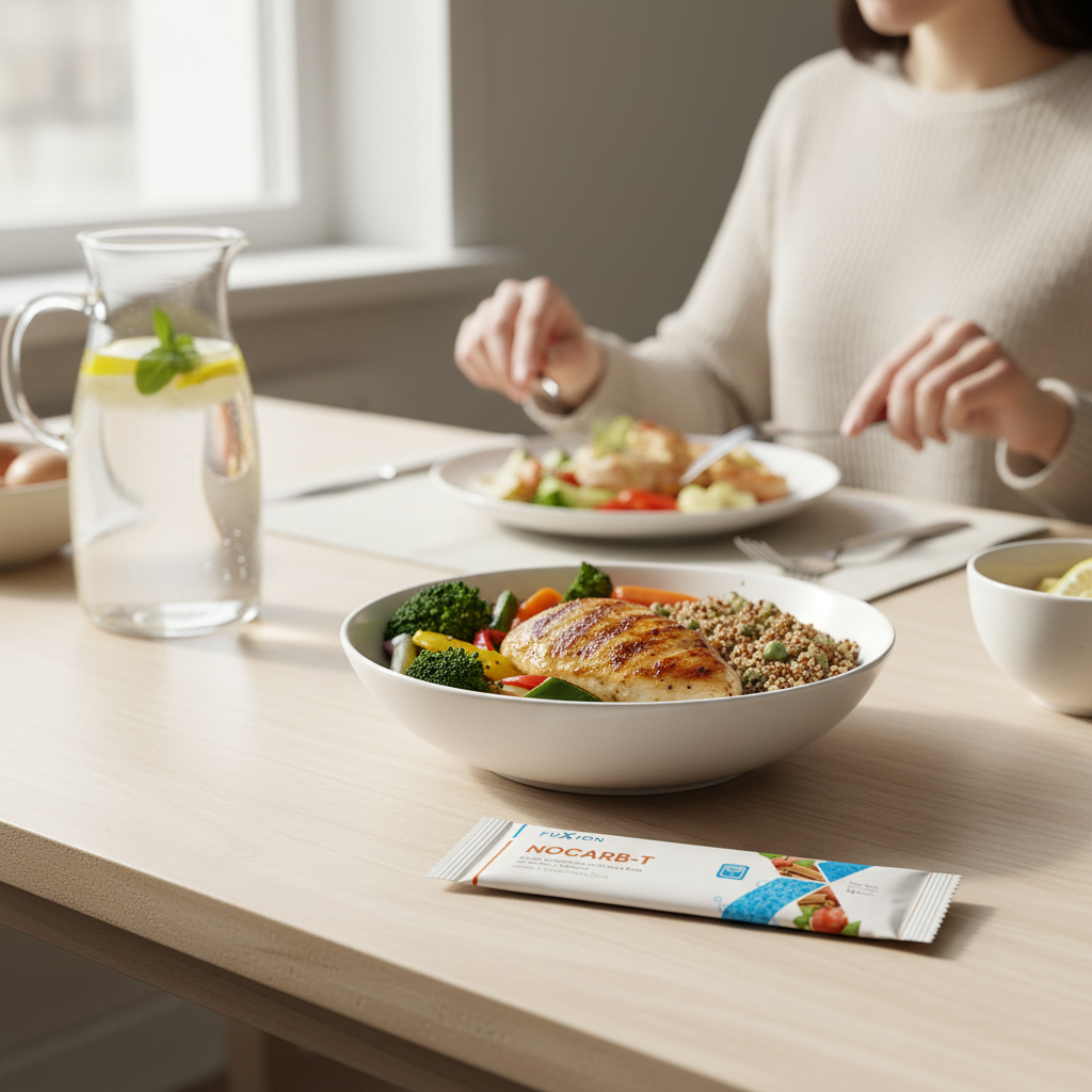 No Carb T | Infusión Funcional con Fibra, Cromo y Té Verde — Sticks sabor Manzana y Canela, 28 uds