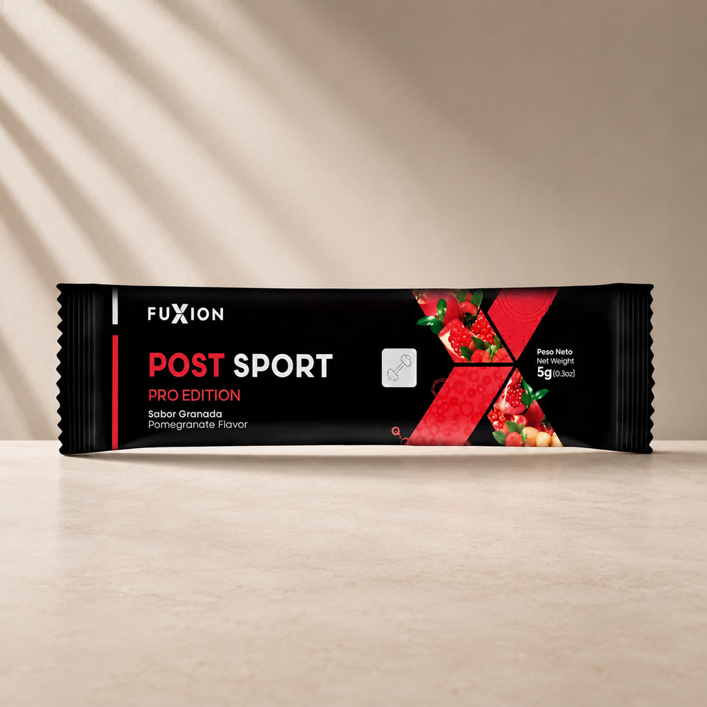 Post Sport | Bebida de Recuperación con Proteína, Aminoácidos y Antioxidantes — Sticks sabor Granada, 28 uds.