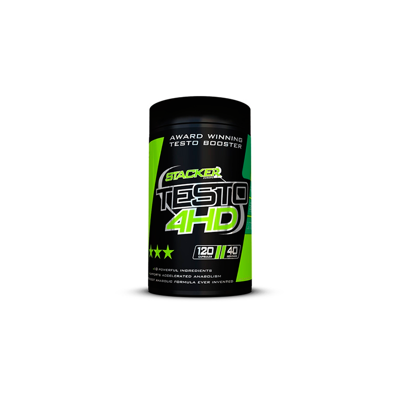 Testo-4HD Stacker2 - Fórmula Deportiva 120 Cápsulas